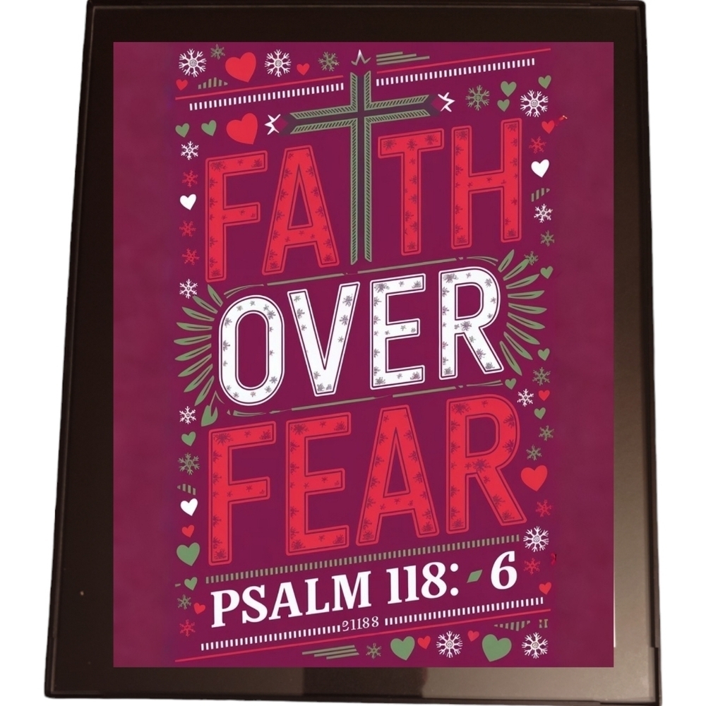 Faith Over Fear In A  Frame 8x10 Picture AI wall art